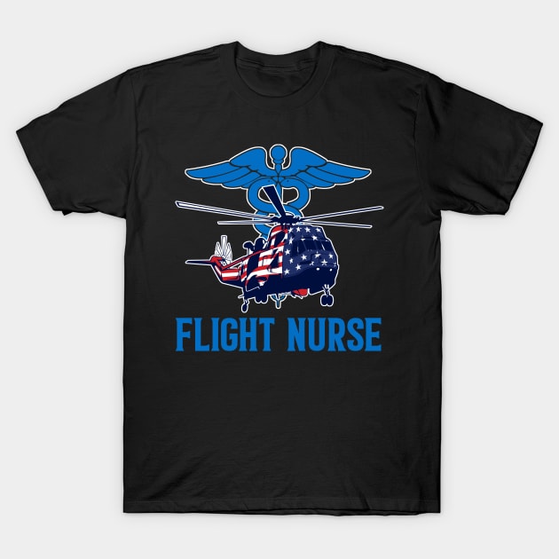 Flight Nurse American Flag T-Shirt by neonatalnurse